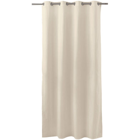 Rideau à oeillets 135 X 240 cm LOLA 100% coton coloris ECRU