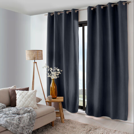 Rideau thermique Nordica 135x240cm - 135x240cm - Gris anthracite