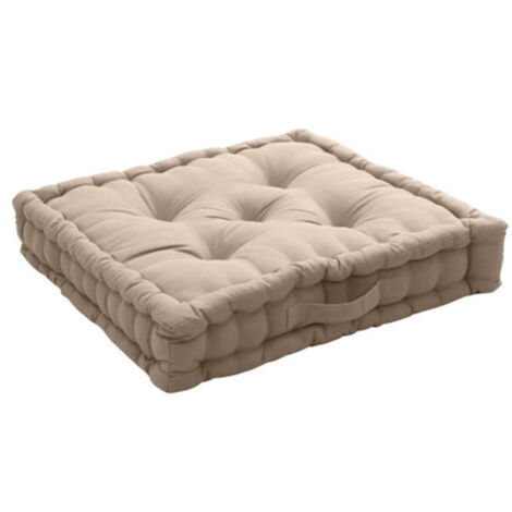 Homemaison – Coussin de sol 50 x 50 cm – 100 % coton recyclé – Épaisseur 10 cm – Résistant aux intempéries pour extérieur