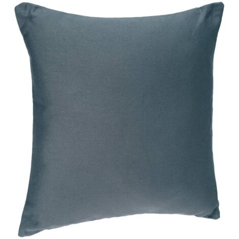 Coussin Anjali déhoussable coton bleu orage 38x38cm - Atmosphera créateur d'intérieur