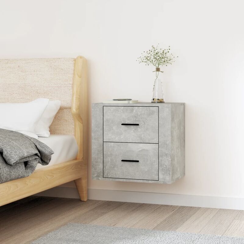 TANZEM Mesita de Noche de Pared Color Gris hormigón 35x35x20 cm, Mesillas  De Noche Dormitorio, Mesa De Noche, Muebles Auxiliares, Mueble Habitacion,  Muebles Dormitorio, Cabecero Y Mesitas - 829844 : : Hogar