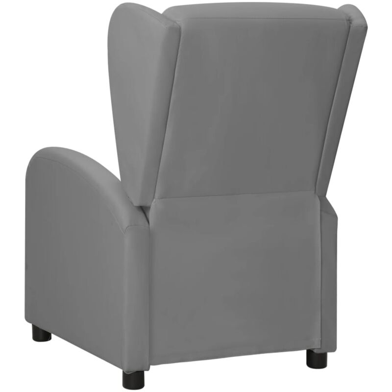 Sillón Relax Sillón orejero reclinable Sillón para salón eléctrico cuero  sintético gris ES40942A