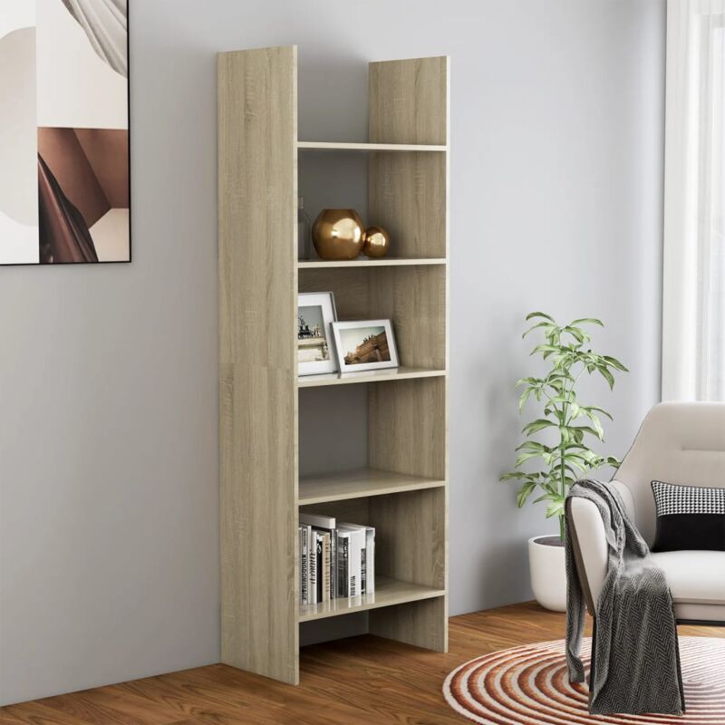 Maison Exclusive Estantería librería madera contrachapada blanco 60x35x180  cm