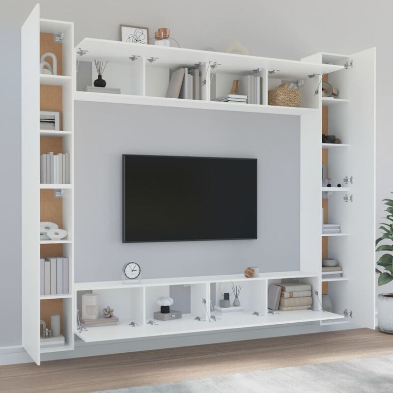 Higsose Set De Muebles De TV 80x30x30cm Blanco,Madera Contrachapada,Mueble  TV Madera Salones Modernos Completos Mueble De TV Colgante Entraditas  Recibidores Armario Dormitorio : : Hogar y cocina