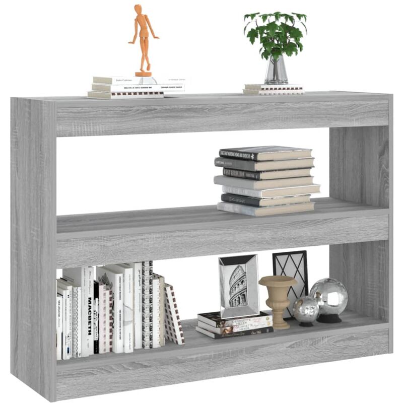 Estantería para Libros Librería Divisor de espacios gris Sonoma 40x30x198  cm ES57416A