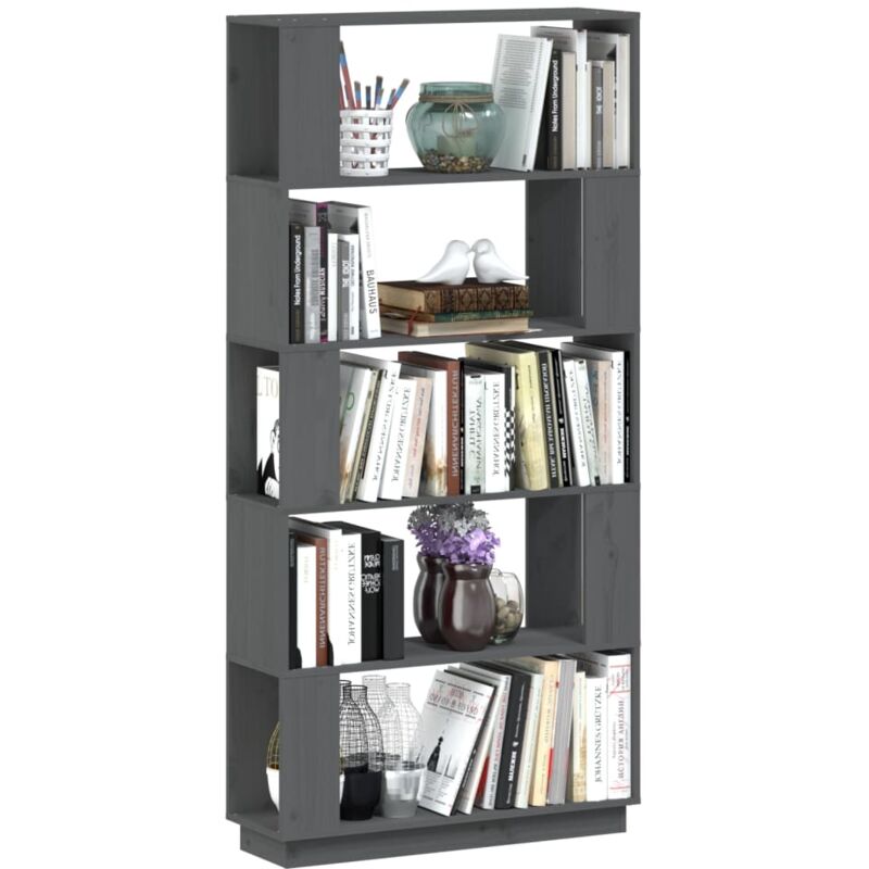 Estantería para Libros Librería Divisor de espacios madera maciza pino  80x25x70 cm ES71799A