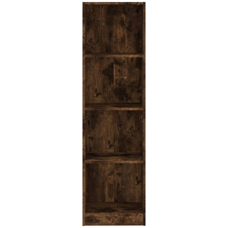 Estantería para Libros 4 niveles Librería madera color marrón roble  80x24x142 cm ES17736A