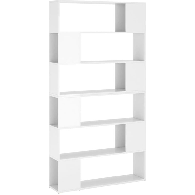 Higsose libreria Blanco Brillante Estanteria 80x30x70 cm