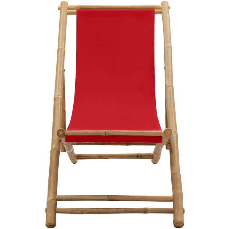 vidaXL Sillas plegables para patio, silla de patio para balcón, silla de  playa plegable ajustable para terraza, playa, piscina, jardín, bambú y lona