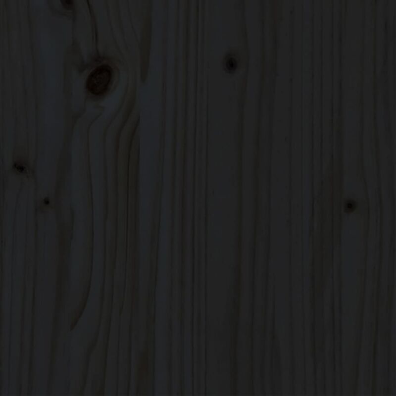 Cama individual Moderno Estructura de Cama para adulto madera maciza negra  90x190 cm ES24035A