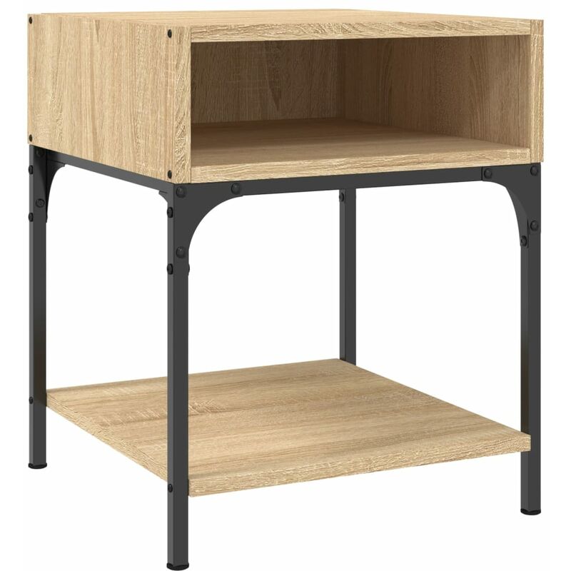 prissent Mesitas de Noche 40x42x50 cm Mesa Noche Alta Mesillas de Noche  Madera de Ingeniería Mesita Auxiliar Mesitas Noche Pequeñas Marrón Roble :  : Hogar y cocina