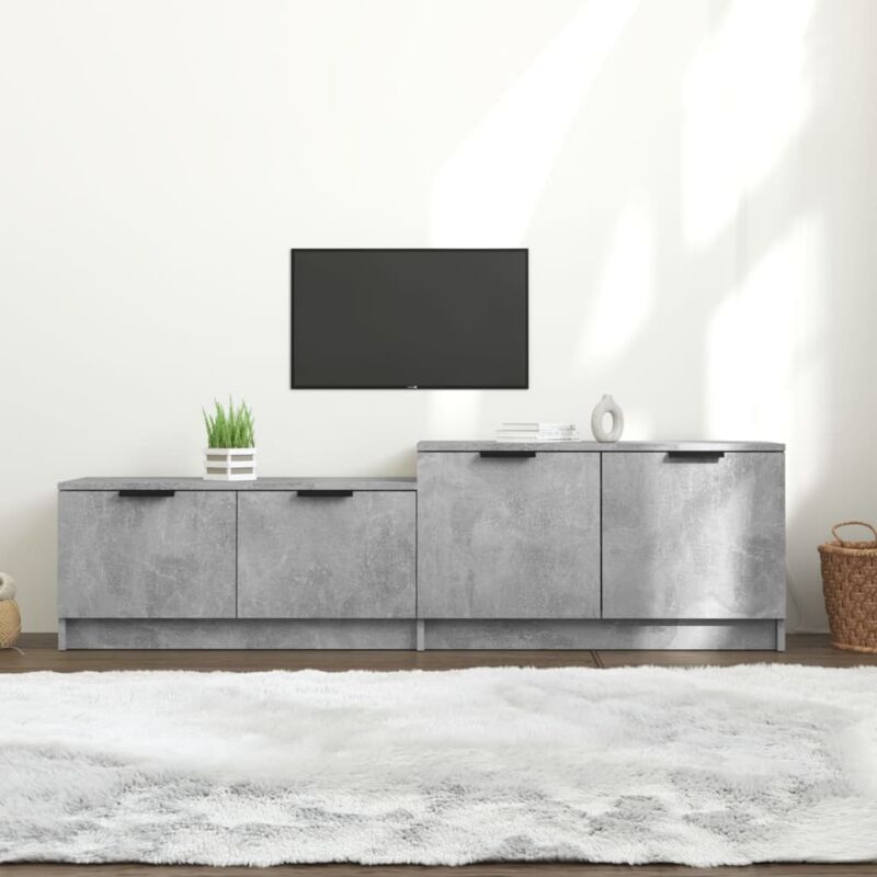 vidaXL Mueble de TV de pared madera contrachapada gris 120x23,5x90