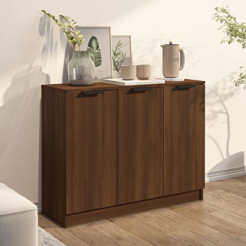 Maison Exclusive Mueble zapatero madera contrachapada roble ahumado  60x35x70 cm