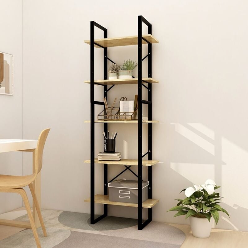 Estante de bambú para libros de 4 niveles, estantería de madera de árbol,  estantes libreros independientes, moderno organizador de almacenamiento  para