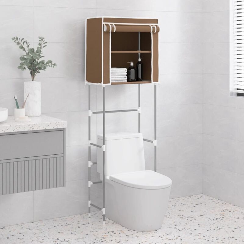 SONGMICS Organizador de baño de 3 niveles, sobre el inodoro, estantes  ajustables, Bambú, Blanco