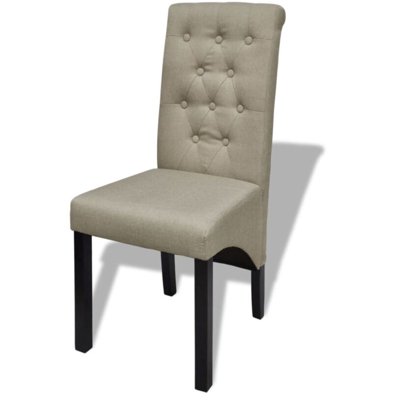 en.casa] Set De 2 Sillas Gris Respaldo Alto Comedor Silla Tapizada Cuero  Sintético con Ofertas en Carrefour