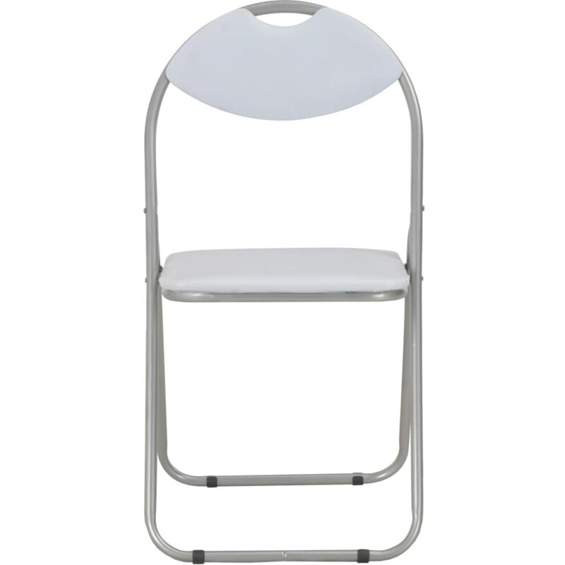 Sillas de comedor plegables,Escandinavo,Sillas de Cocina,Muebles de comedor  6 unidades cuero sintético blanco -CD21522