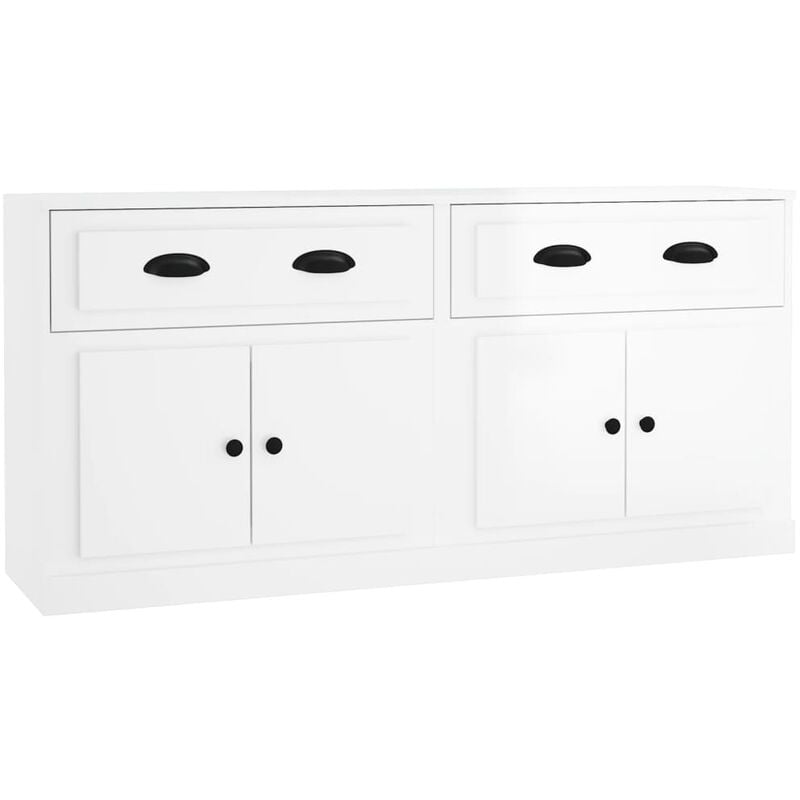 Aparadores 2 uds madera contrachapada blanco brillo - referencia Mqm-3190135