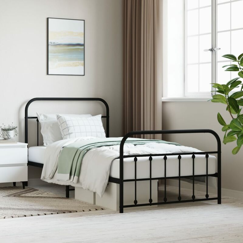 Cama de plataforma individual con cajones, marco de cama minimalista y  elegante de madera maciza con cabecero, no necesita somier, perfecta para