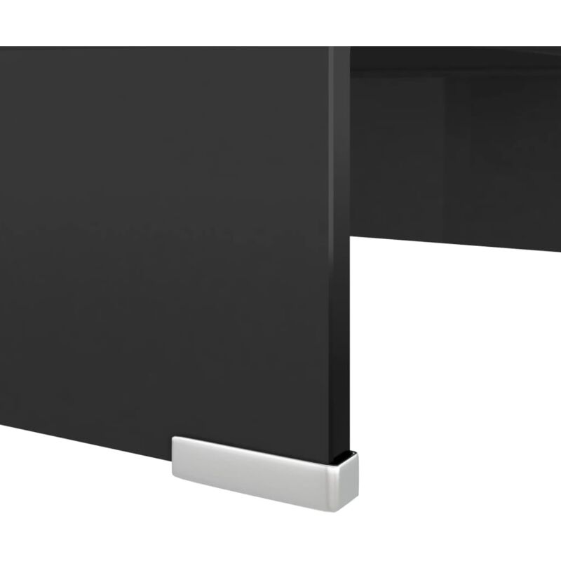 vidaXL VX244138 Soporte para tv,elevador monitor cristal negro 90x30x13 cm  - VX244138 - Epto