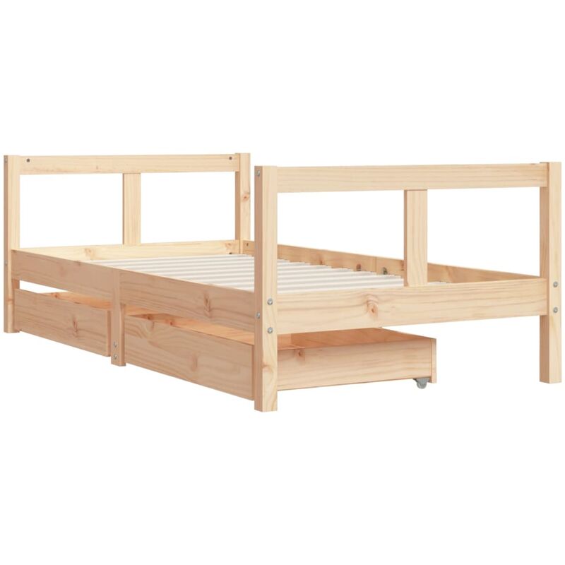 vidaXL Estructura cama infantil y cajones madera pino blanco 80x160 cm –  Bechester