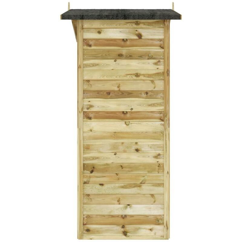 vidaXL VX823844 Caja de almacenaje jardín madera de pino blanco 121x55x64  cm - VX823844 - Epto