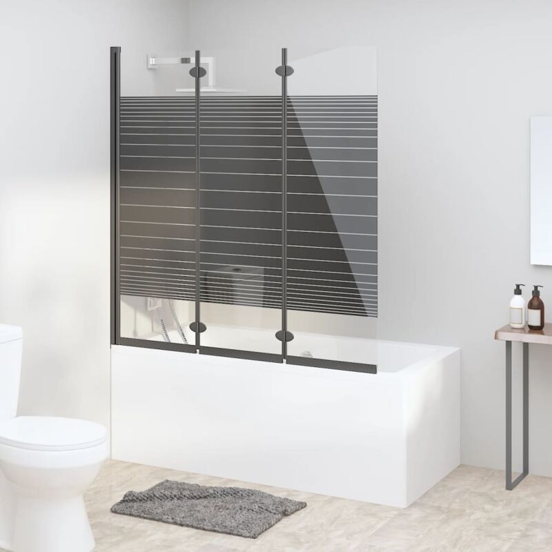 Mampara de baño abatible 75x130cm - Negro Mate - DARK CONTOURING SCREEN