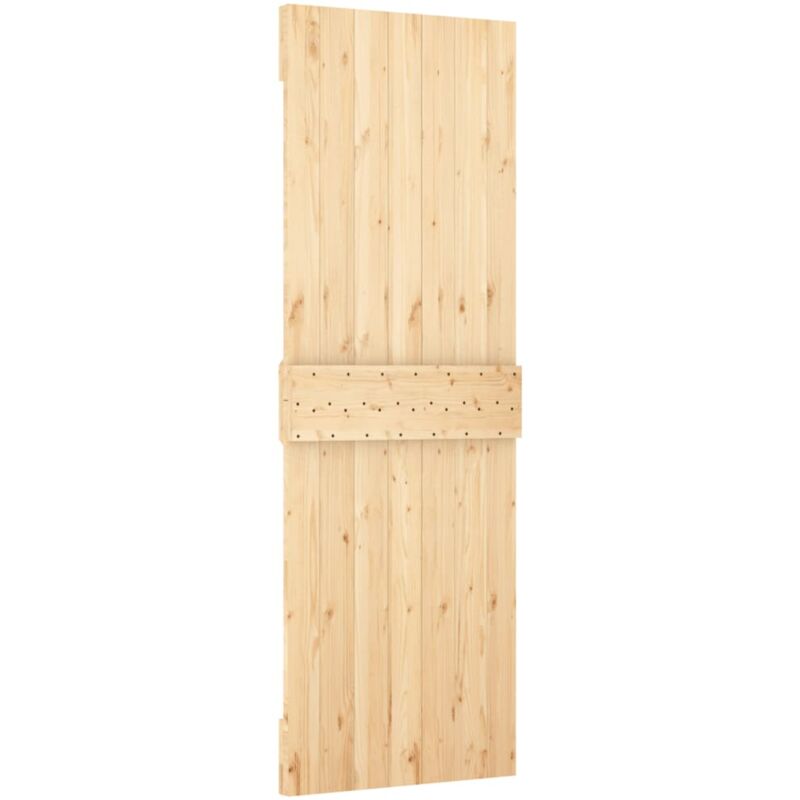 Puerta corredera con herrajes madera maciza de pino 70x210 cm