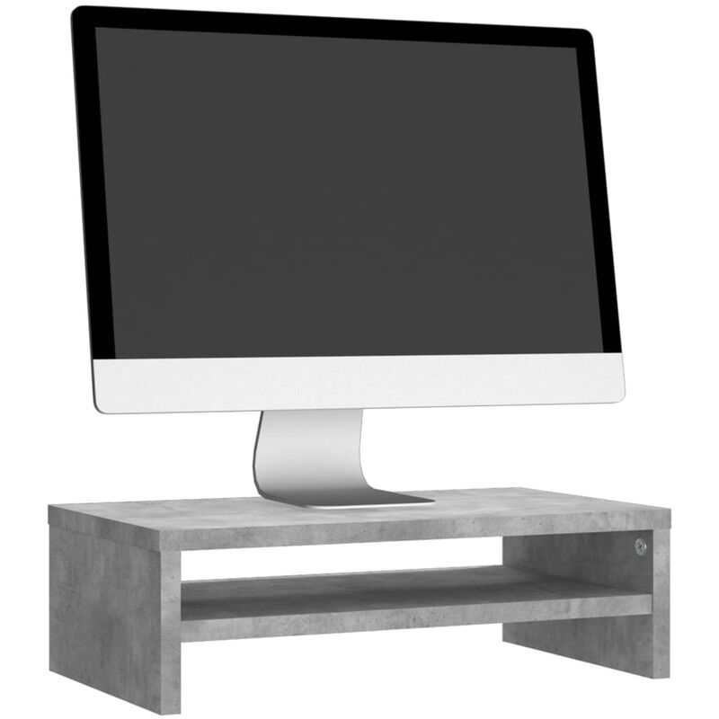 VidaXL Soporte de monitor madera contrachapada gris Sonoma 100x24x13cm