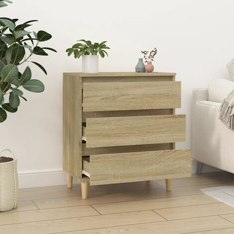 Cajonera de madera contrachapada roble Sonoma 60x36x103 cm