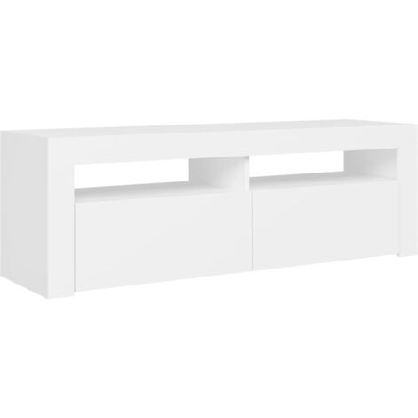 puraday Mueble para TV con Luces LED Blanco 120x35x40 cm Mueble TV Muebles  De Salon Mesa Television Mueble Salon TV Mueble para TV Amplio Espacio De  Almacenamiento Diseño Moderno Y Práctico 