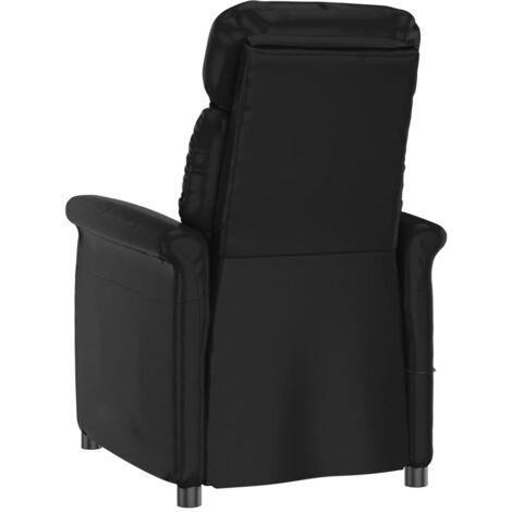 Sillón Relax Sillón de masaje reclinable Sillón para salón cuero sintético  negro ES80661A