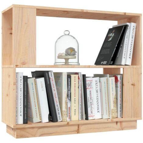 Estantería para Libros Librería Divisor de espacios madera maciza pino  80x25x70 cm ES71799A