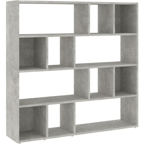 Estantería para Libros Librería Divisor de espacios gris hormigón 40x30x198  cm ES64798A