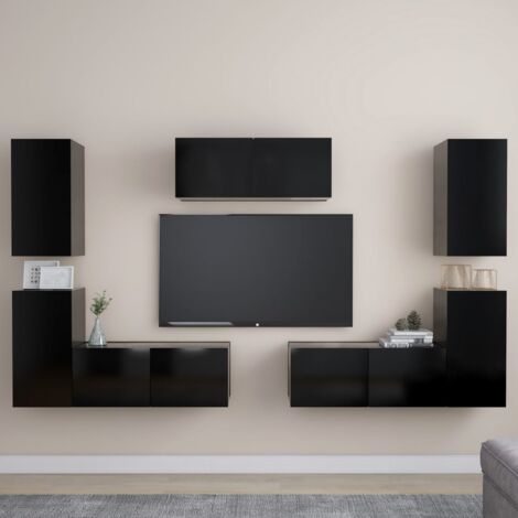 Mueble TV, Televisión, 200x45x35cm, Negro