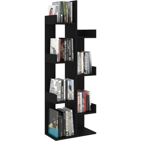 Maison Exclusive Armario de libros madera contrachapada negro 82,5x30,5x150  cm