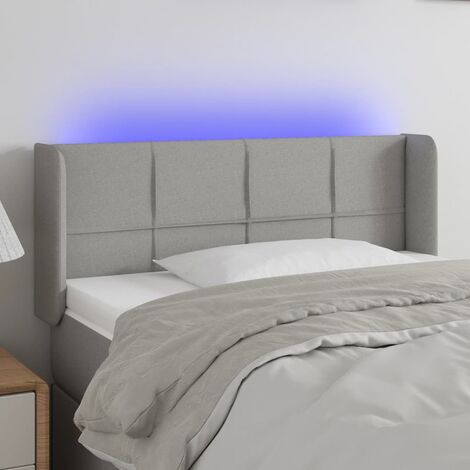 Cabecero de cama tapizado para camas de 135 (145 x 120 cm) Tela Gris Plata