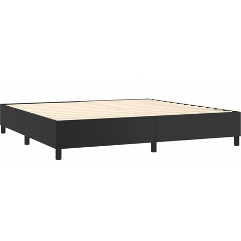 Cama sin somier acolchada 120x190 cuero sintético capuchino Goya