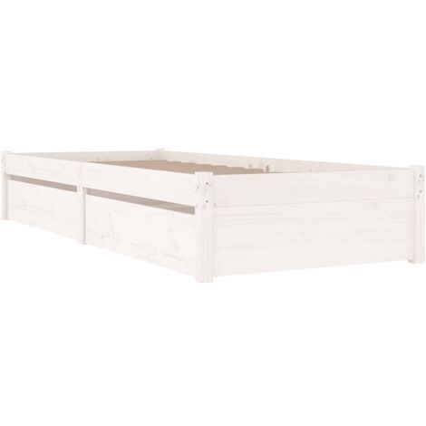 Cama con cajones Moderno  Estructura de Cama para adulto  blanco 100x200 cm ES37065A
