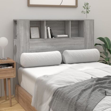 Cabecero de cama para dormitorio Mueble cabecero estilo moderno gris Sonoma 120x18,5x104,5 cm ES97411A