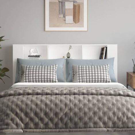Cabecero de cama para dormitorio  Mueble cabecero estilo moderno  blanco 180x18,5x104,5 cm ES84699A