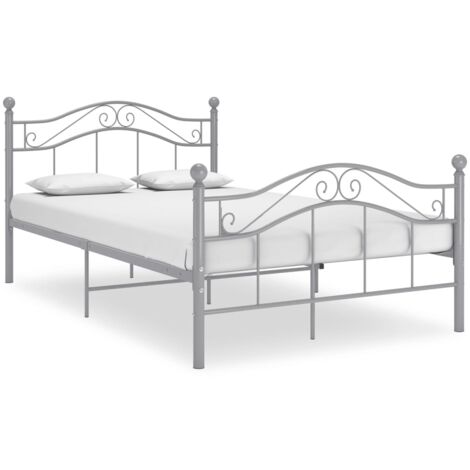 vidaXL Estructura de cama con somier metal blanco 120x200 cm