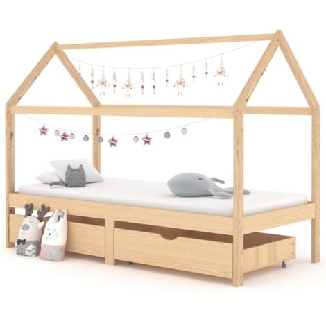 Maison Exclusive Estructura cama niños con cajones madera pino