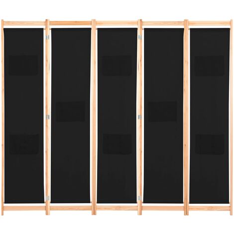 HOMCOM Biombo de 3 Paneles Plegable 120x1,8x170 cm Separador de Ambientes  de Bambú Estilo Rústico Natural