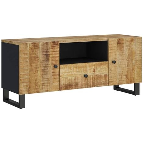 Mueble TV Mesa de TV Mueble de salón madera mango y madera contrachapada  105x33,5x46 cm