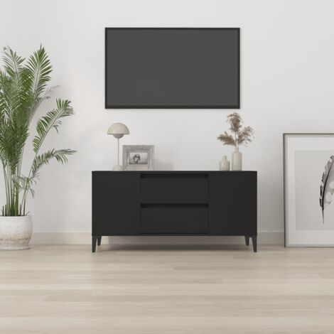 HomCom Mueble TV con ruedas 80 x 40 x 40 cm negro desde 41,99