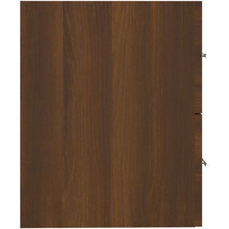 Mueble lavabo, Mueble de baño, Armario para Debajo del Lavab madera contrachapada roble marrón 60x38,5x48 cm BHF2456 MaisonChic