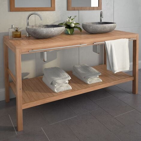 Mueble bajo lavabo en teca maciza 160 cm - Baño / Mueble de baño
