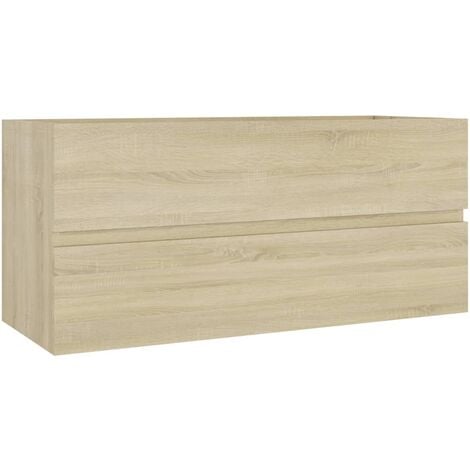 Mueble lavabo, Mueble de baño, Armario para Debajo del Lavab madera contrachapada roble Sonoma 100x38,5x45 cm BHF3833 MaisonChic