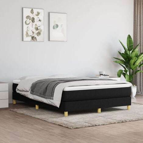 Base Cama Pluss Doble 140 cm Negro sin Colchón